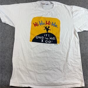 Vintage 90s Shoe Box Hi Ho Hi Ho Shirt Mens XL White Funny Comedy Graphic USA